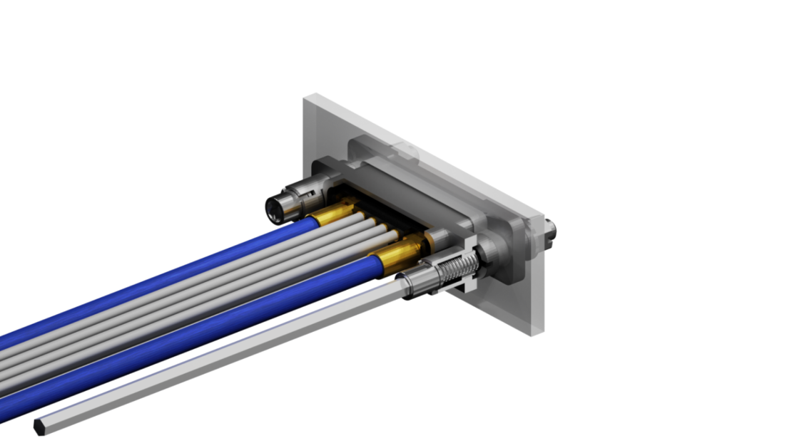 DMM connector fixing mate before lock